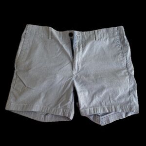 Bonobos Blue and White Striped Flat Front Chino Shorts